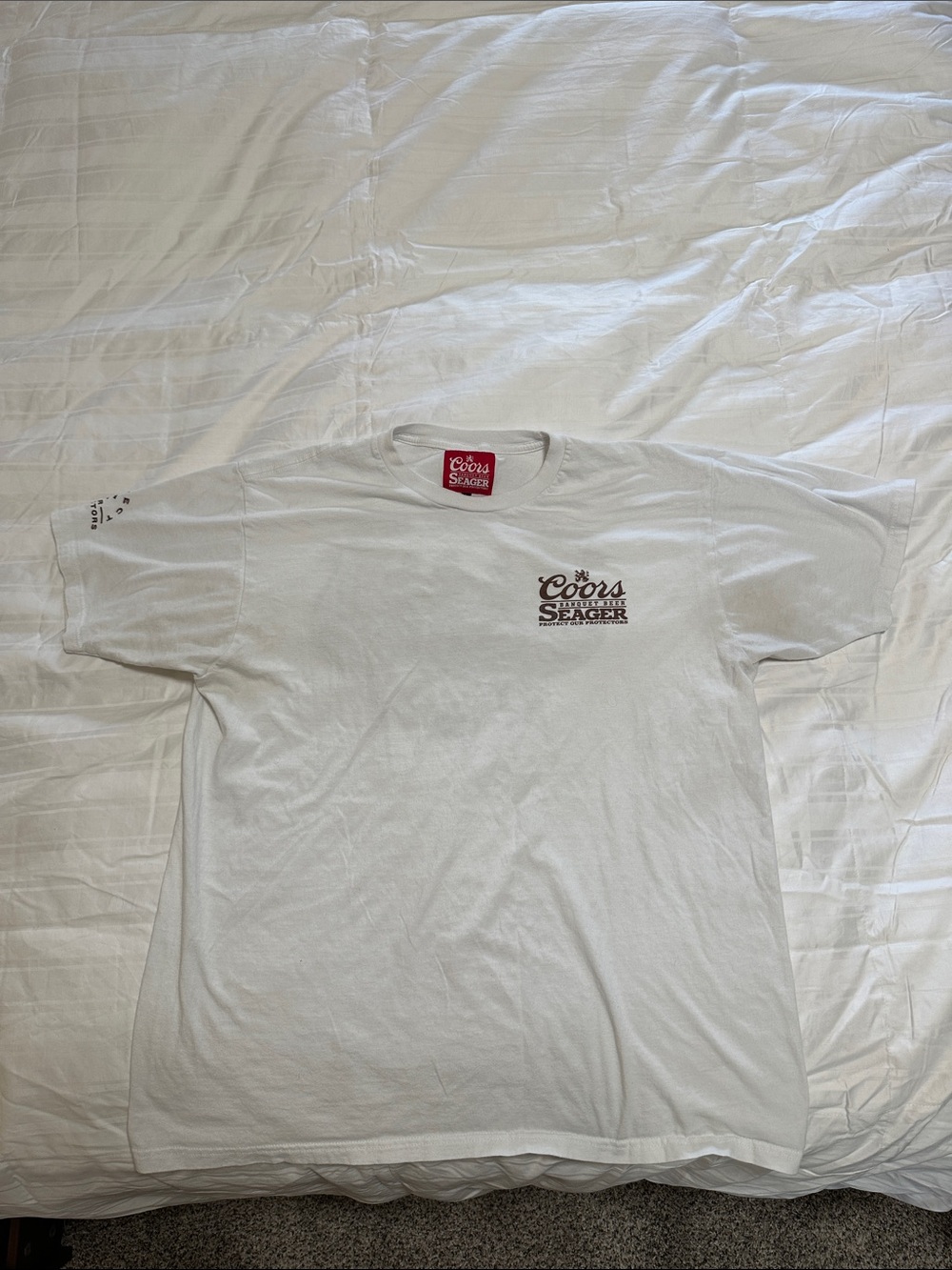 Coors Seager White Short-Sleeve Logo Tee for Men
